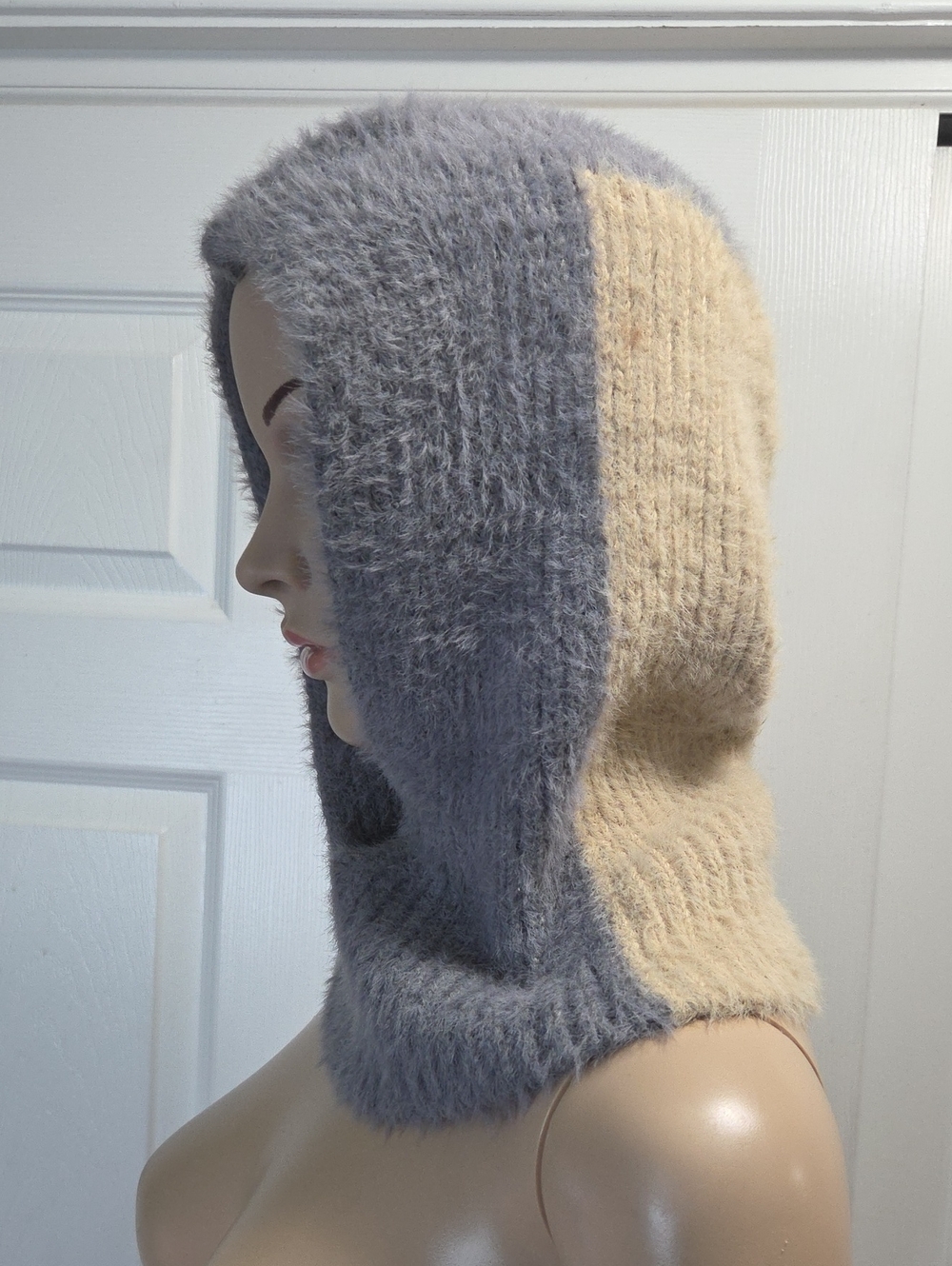Urban Outfitters Two-Tone Hooded Knit Balaclava